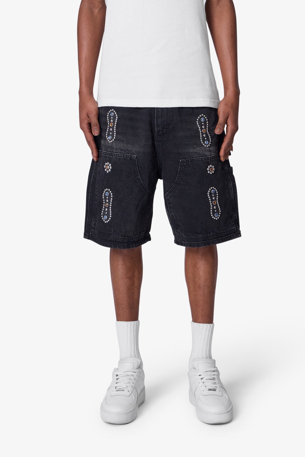 WESTERN JEWEL DENIM SHORTS
