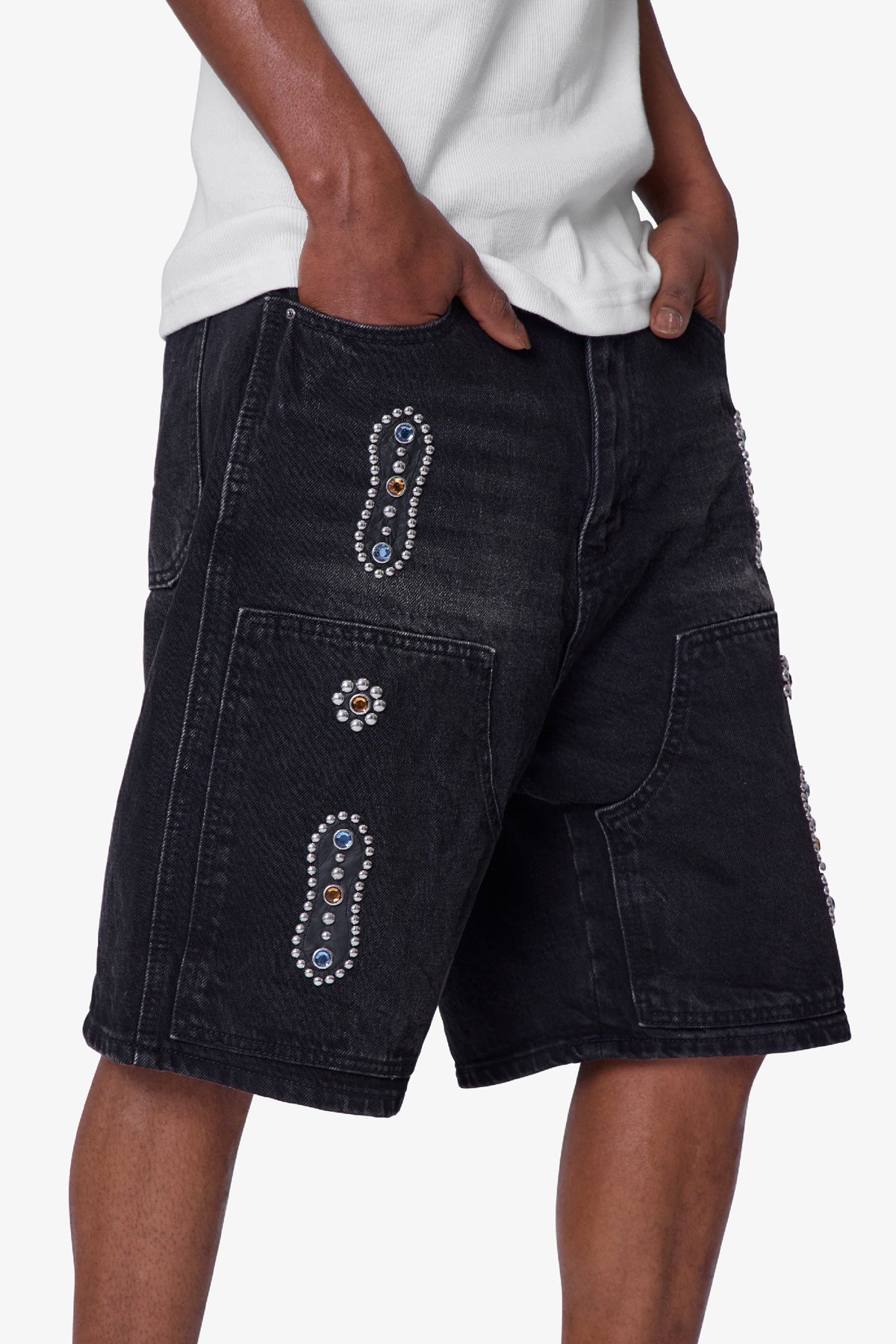 WESTERN JEWEL DENIM SHORTS