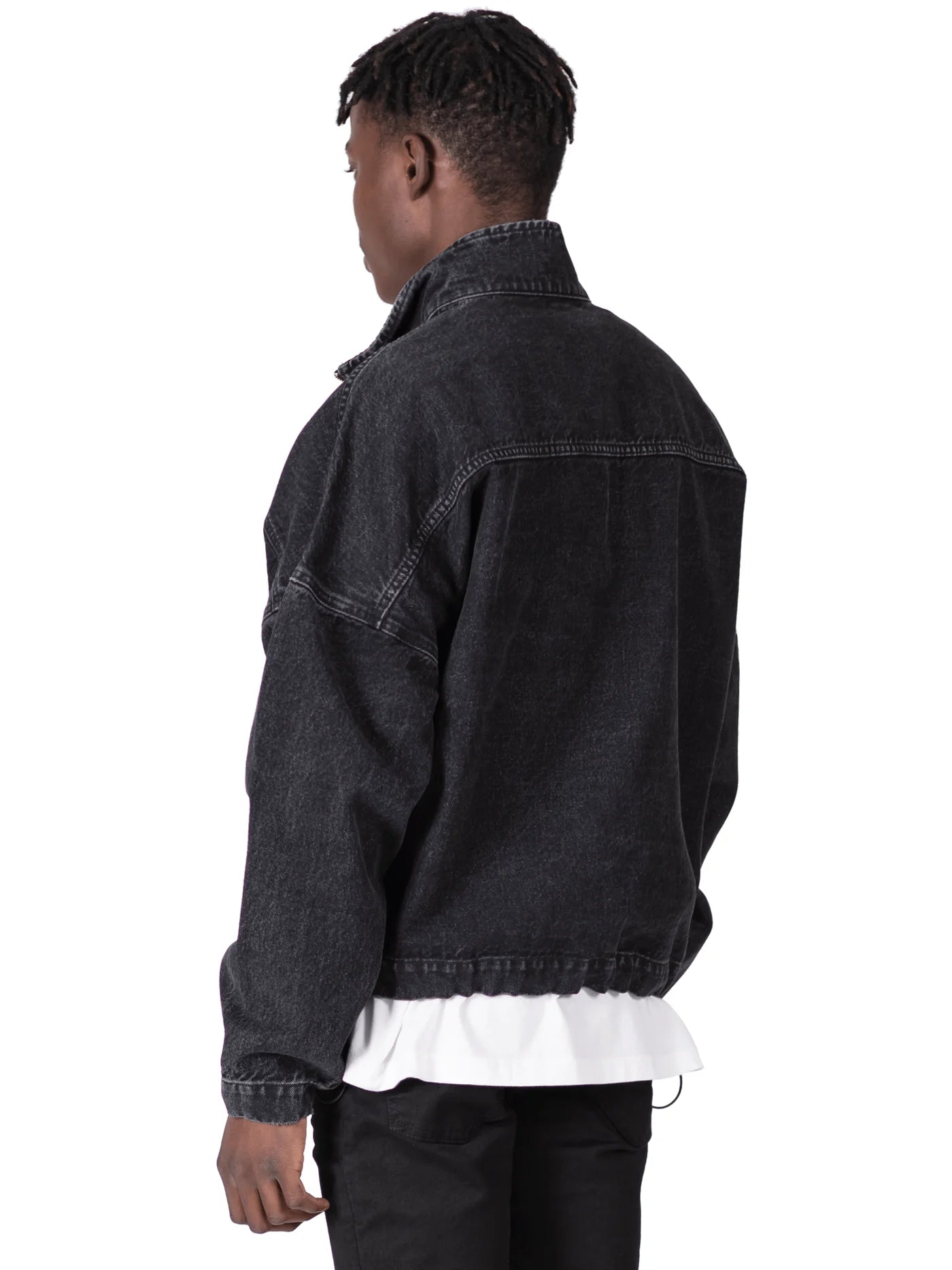 DENIM ANORAK - BLACK