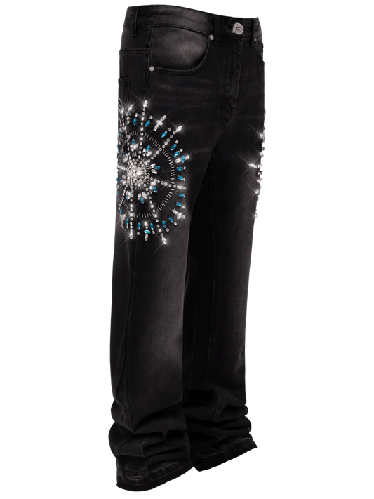 Circle Diamond Denim - Black