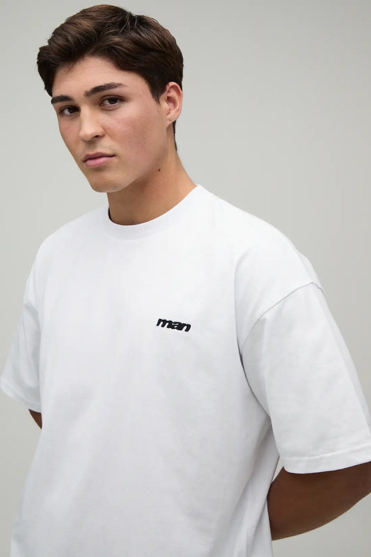 Oversized Man Sport Embroidered T-Shirt