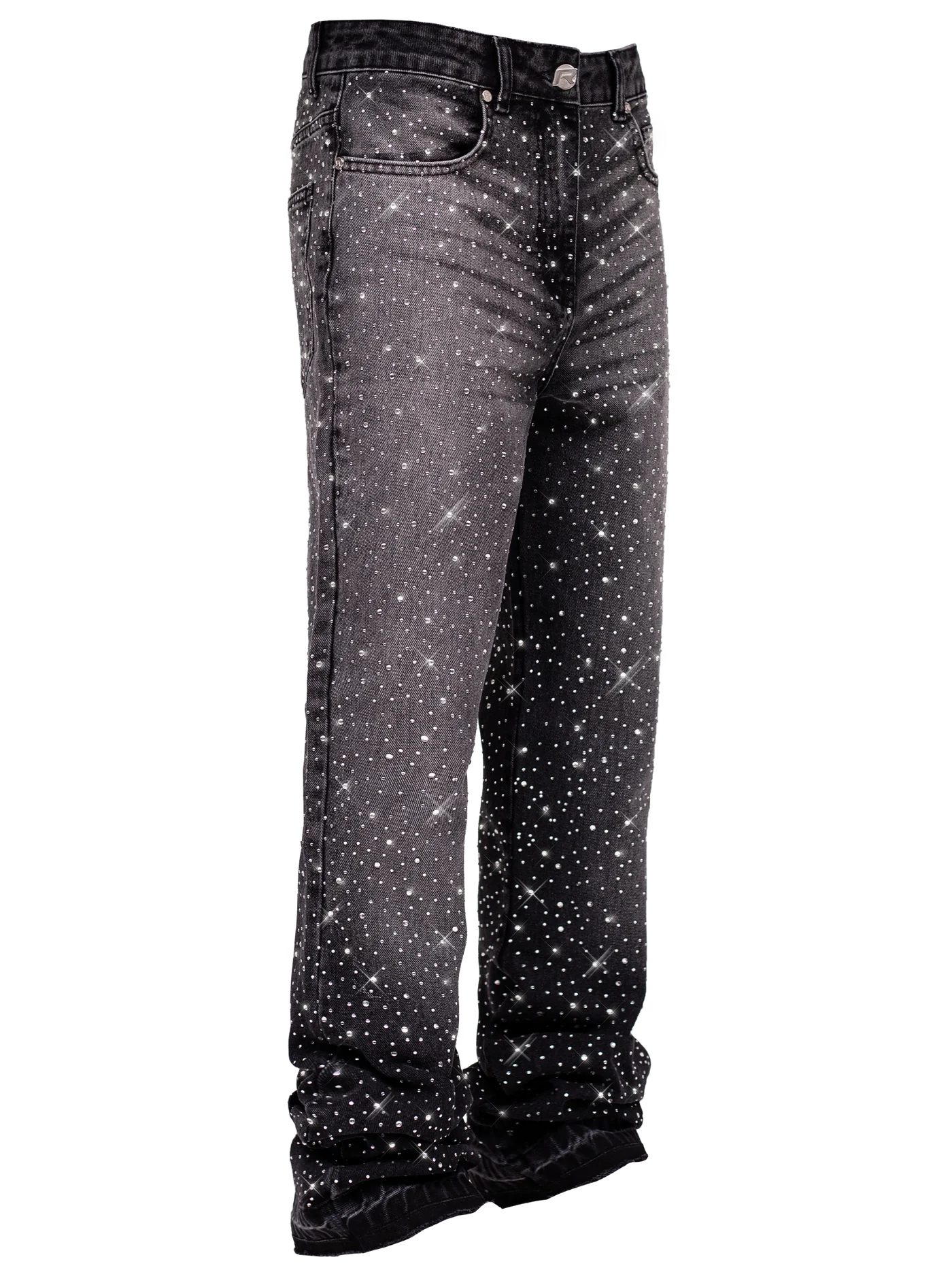 Crystal Flare Denim - Black