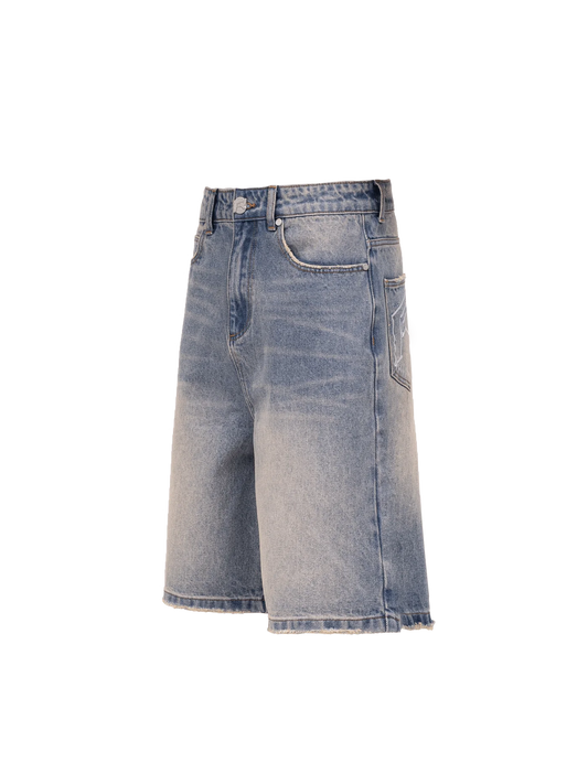 Denim Jorts - Cream Wash