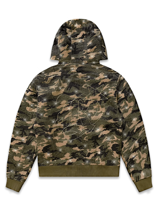 Diamond Camo Jacket - Khaki