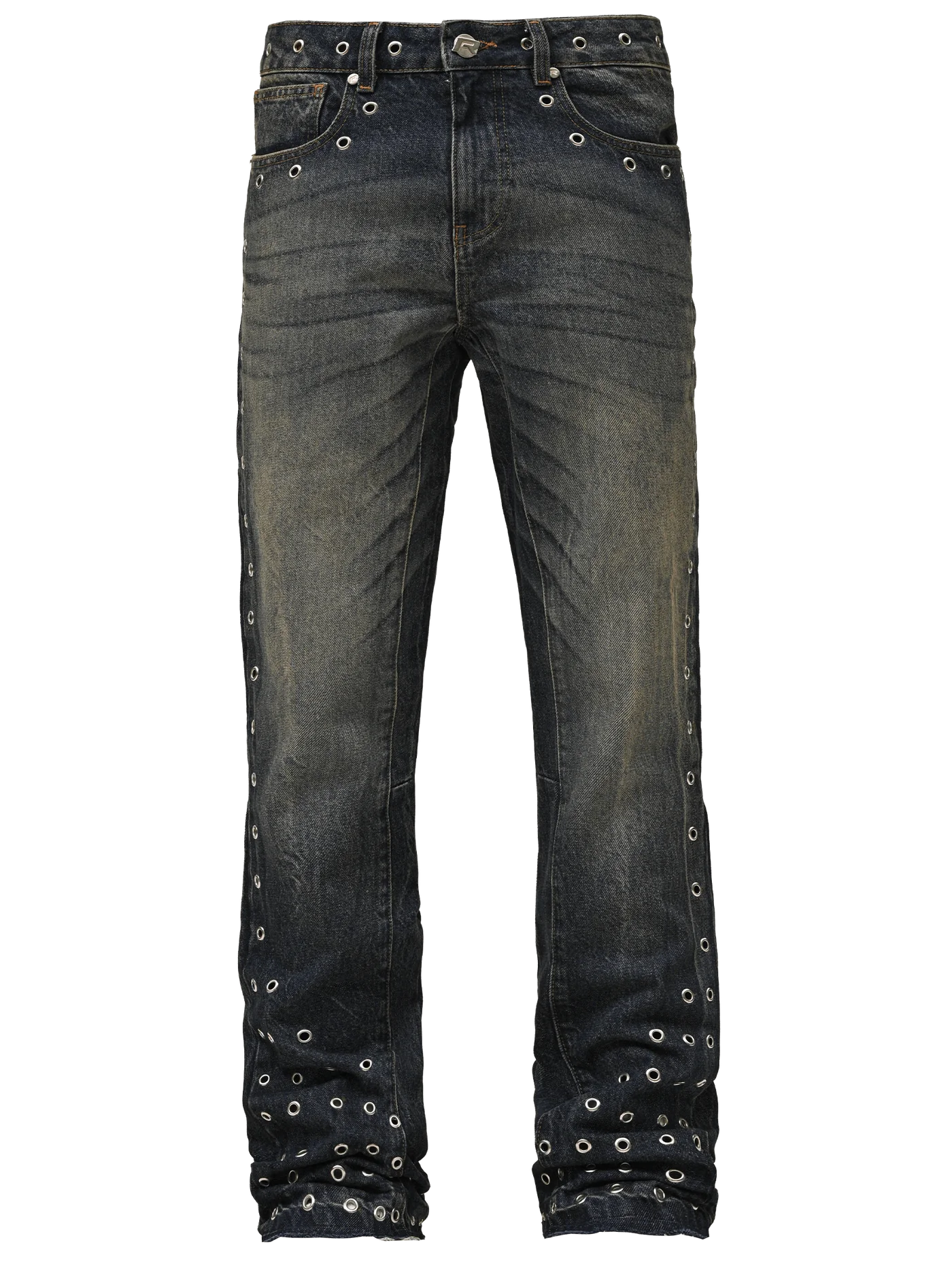 Eyelet Flare Denim