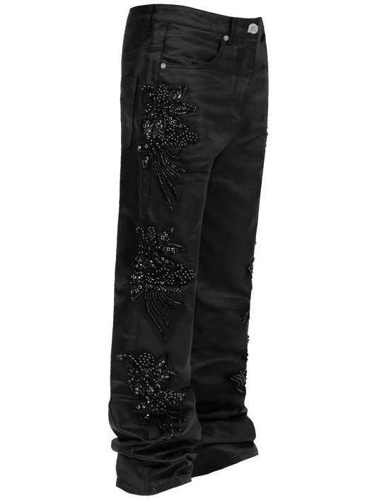 Floral Embellish Denim