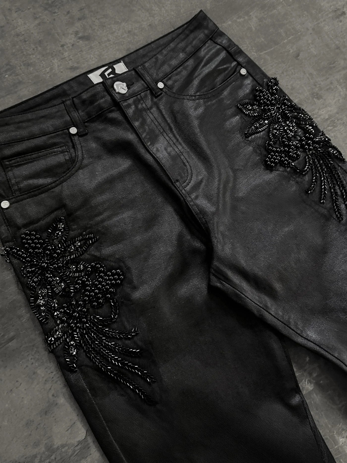 Floral Embellish Denim