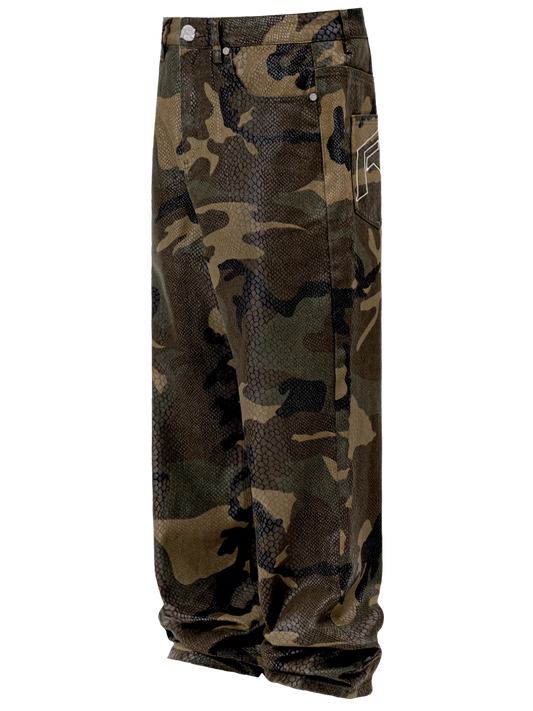 Python Camo Baggy Denim