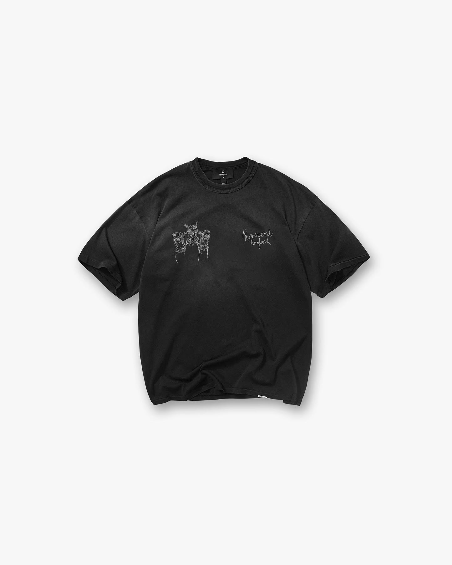 Aged Black Hand Drawn Thoroughbred T-Shirt