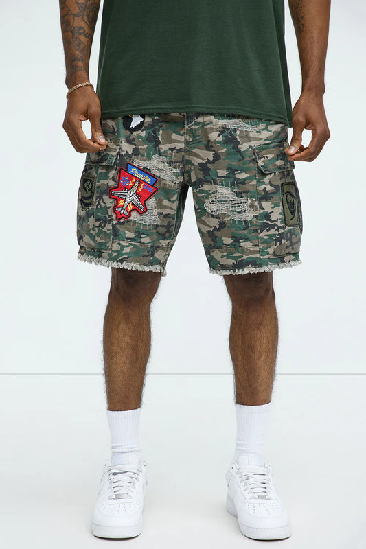 Patch Me Camo Shorts - Camouflage