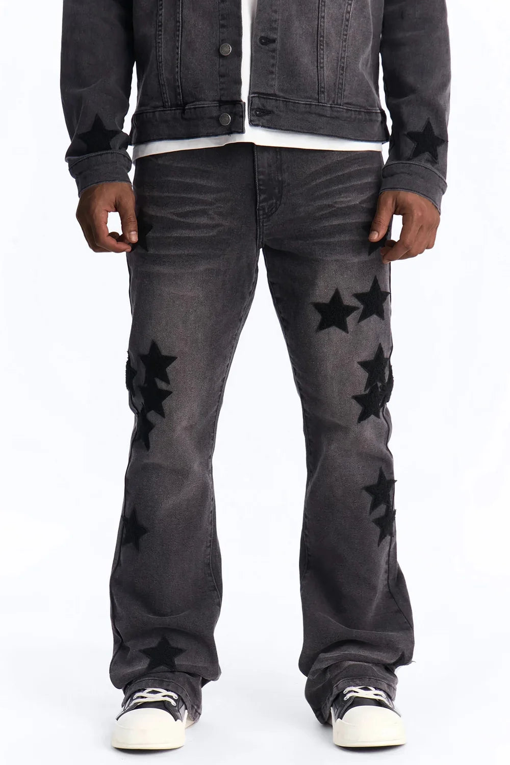 Stacked Skinny Flare Stellar Jean