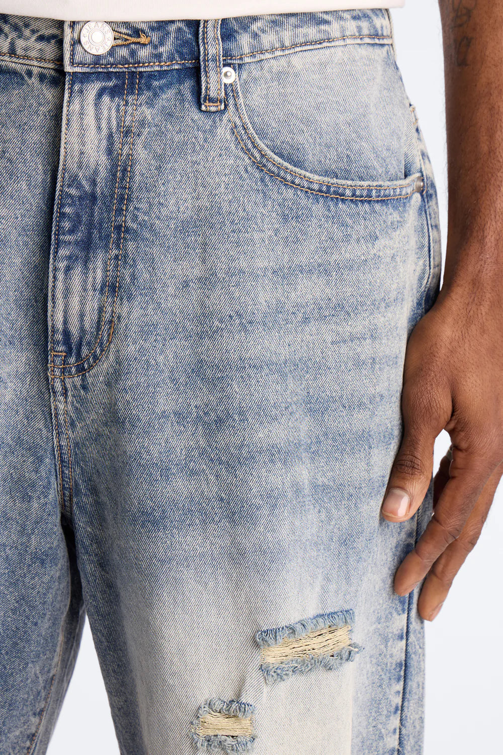 Baggy Skatepark Denim Short - Light Wash