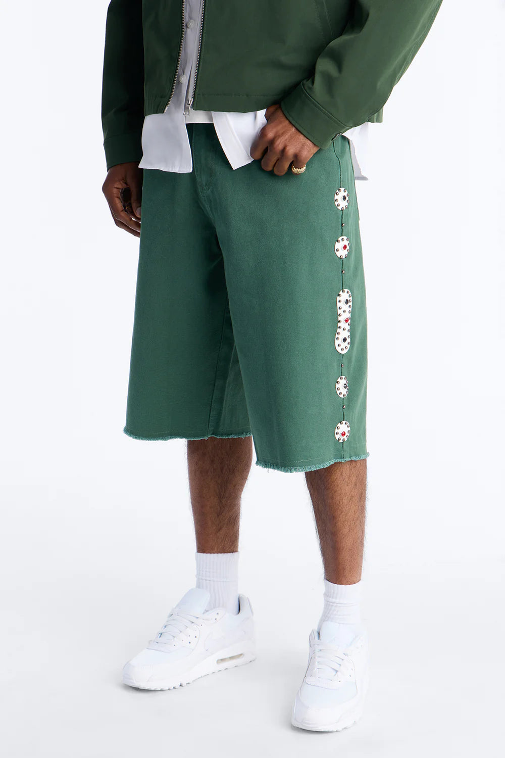 Aspiring Artist Embellished Short - Olive