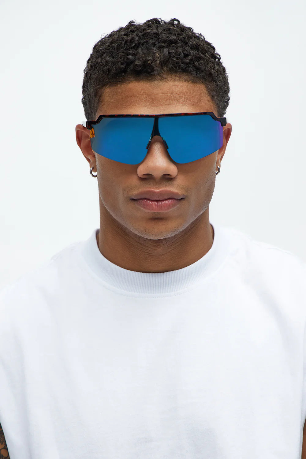 Fredericton Shield Sunglasses - Tortoise/Blue