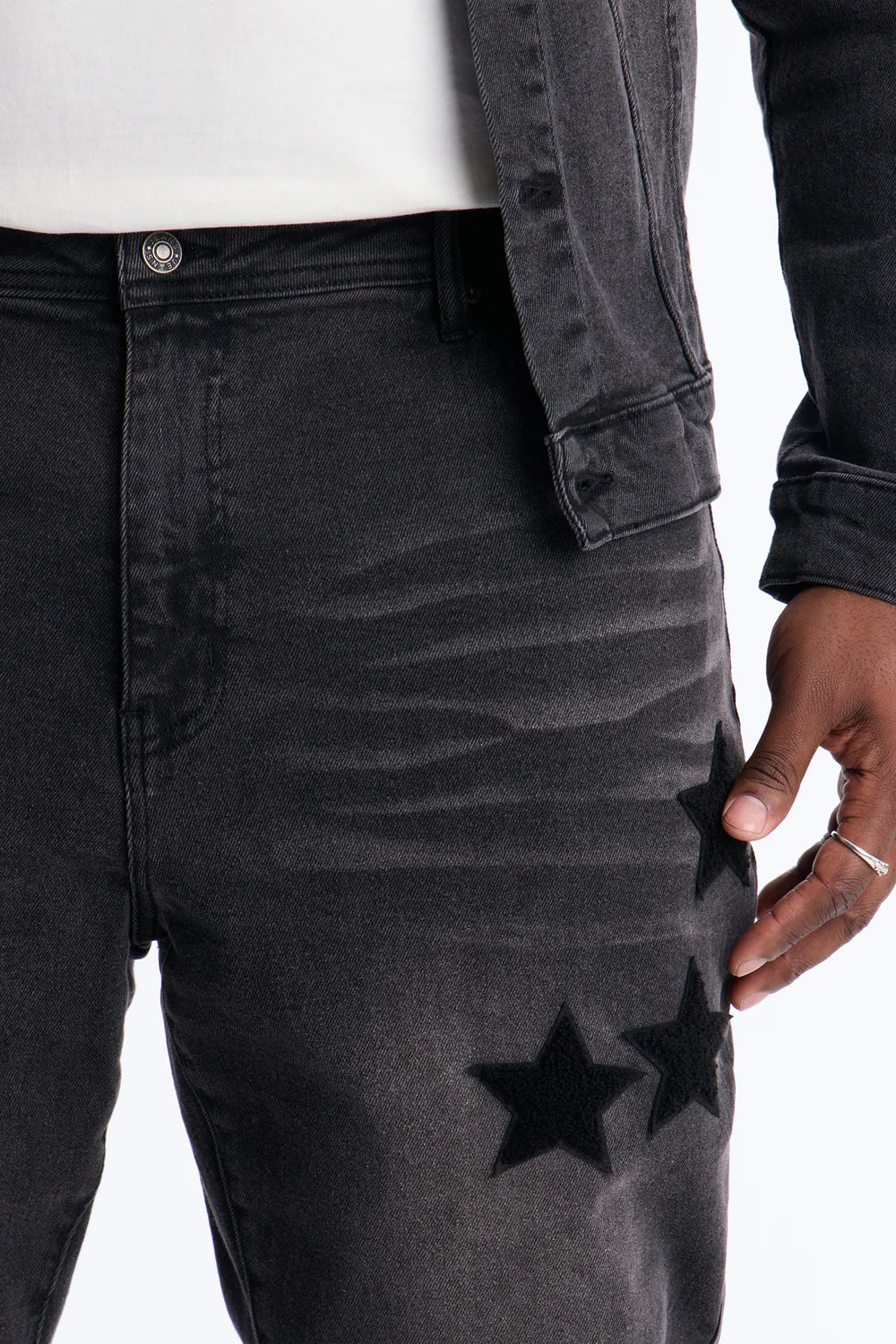Stacked Skinny Flare Stellar Jean - Black Wash