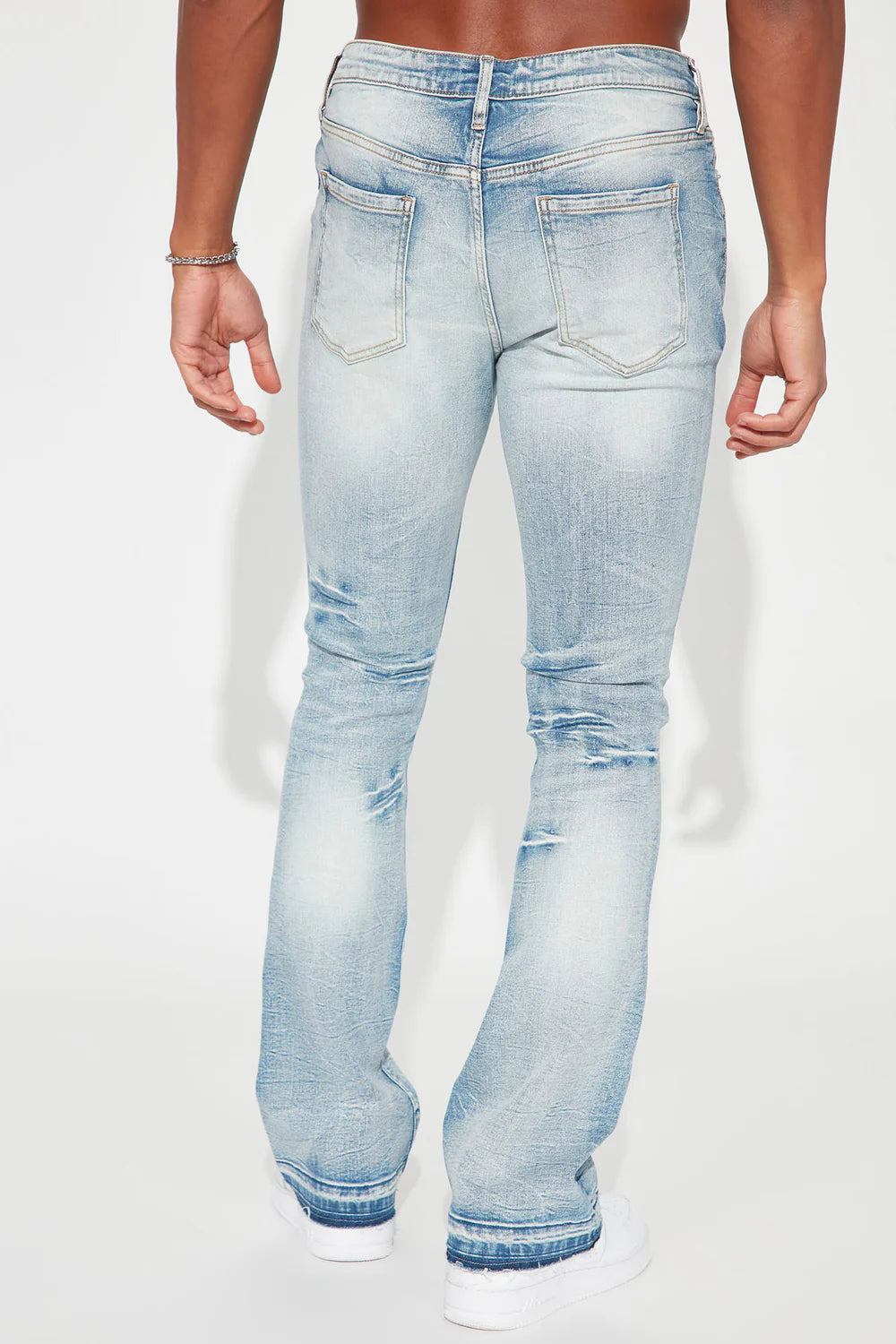 Undercover Slim Stacked Flare Jeans - Medium Blue Wash