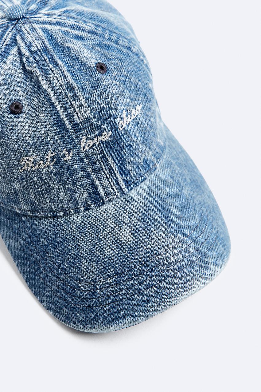 EMBROIDERED DENIM CAP