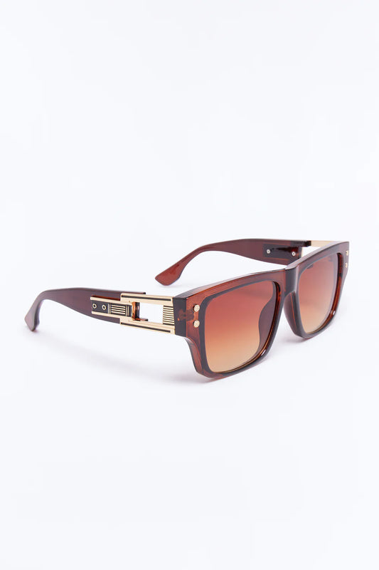 Industrial Insight Square Sunglasses - Brown