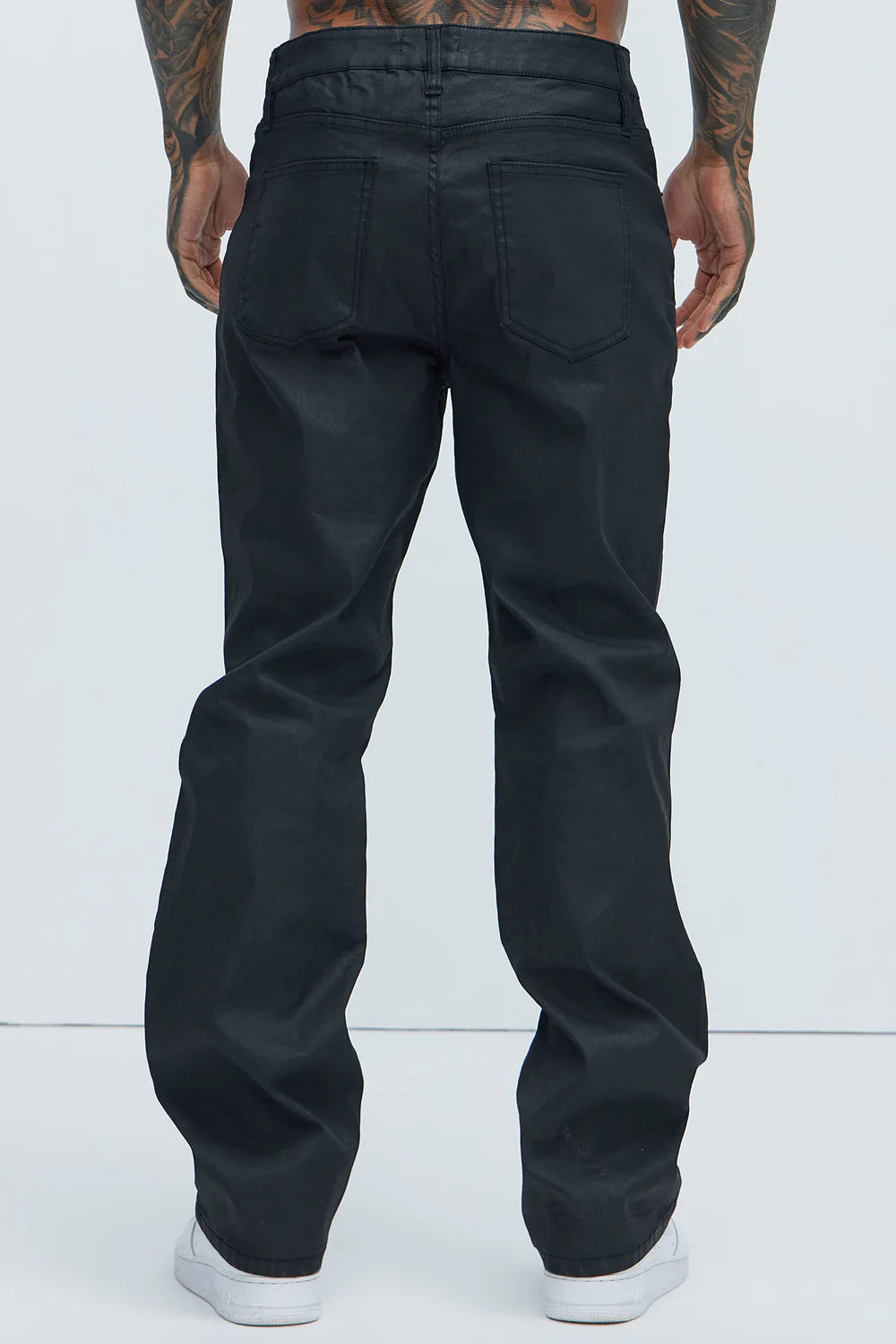 Chaos Embroidery Straight Jeans - Black