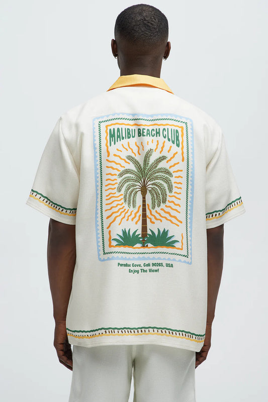 Malibu Beach Shirt - Ivory/combo