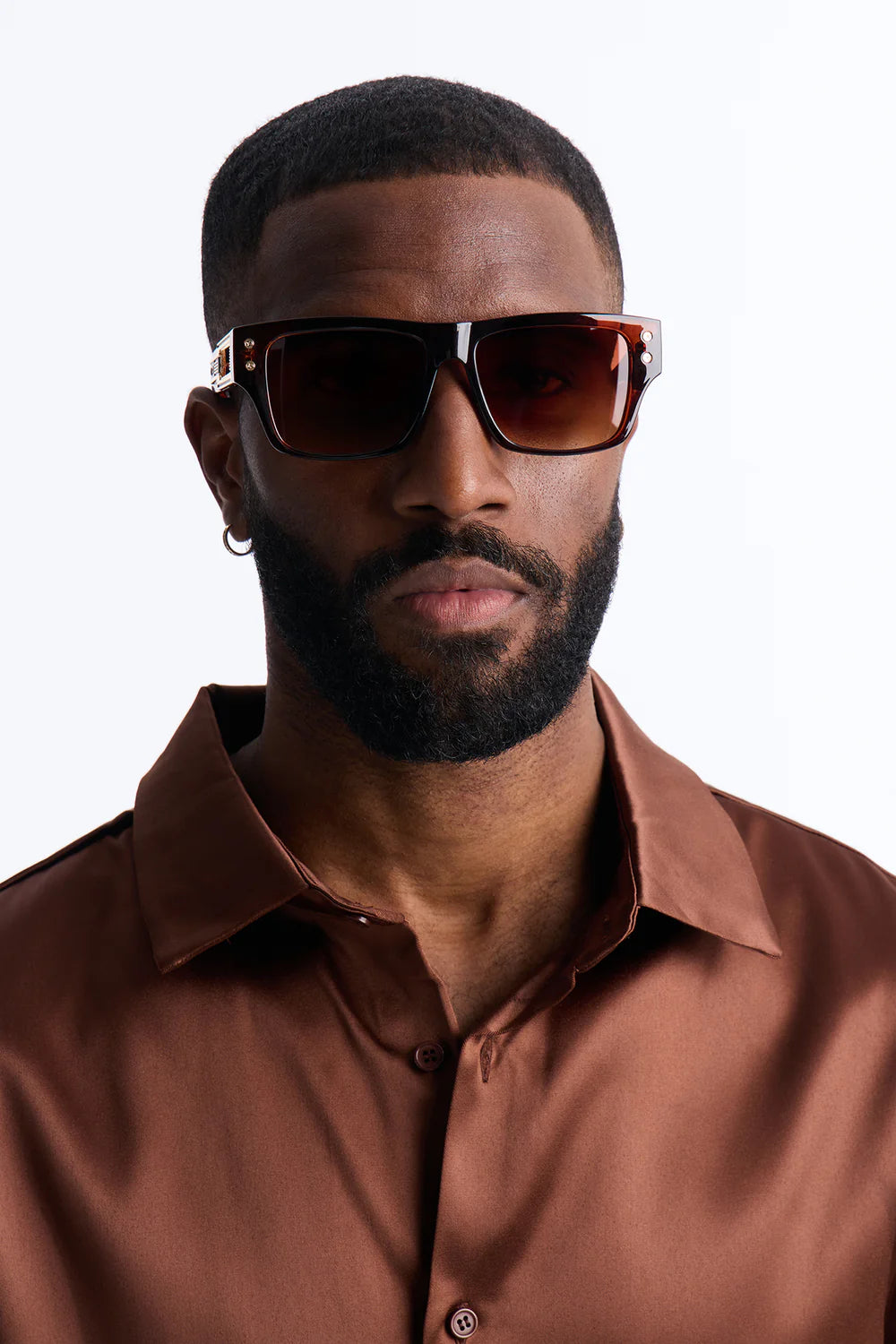 Industrial Insight Square Sunglasses - Brown