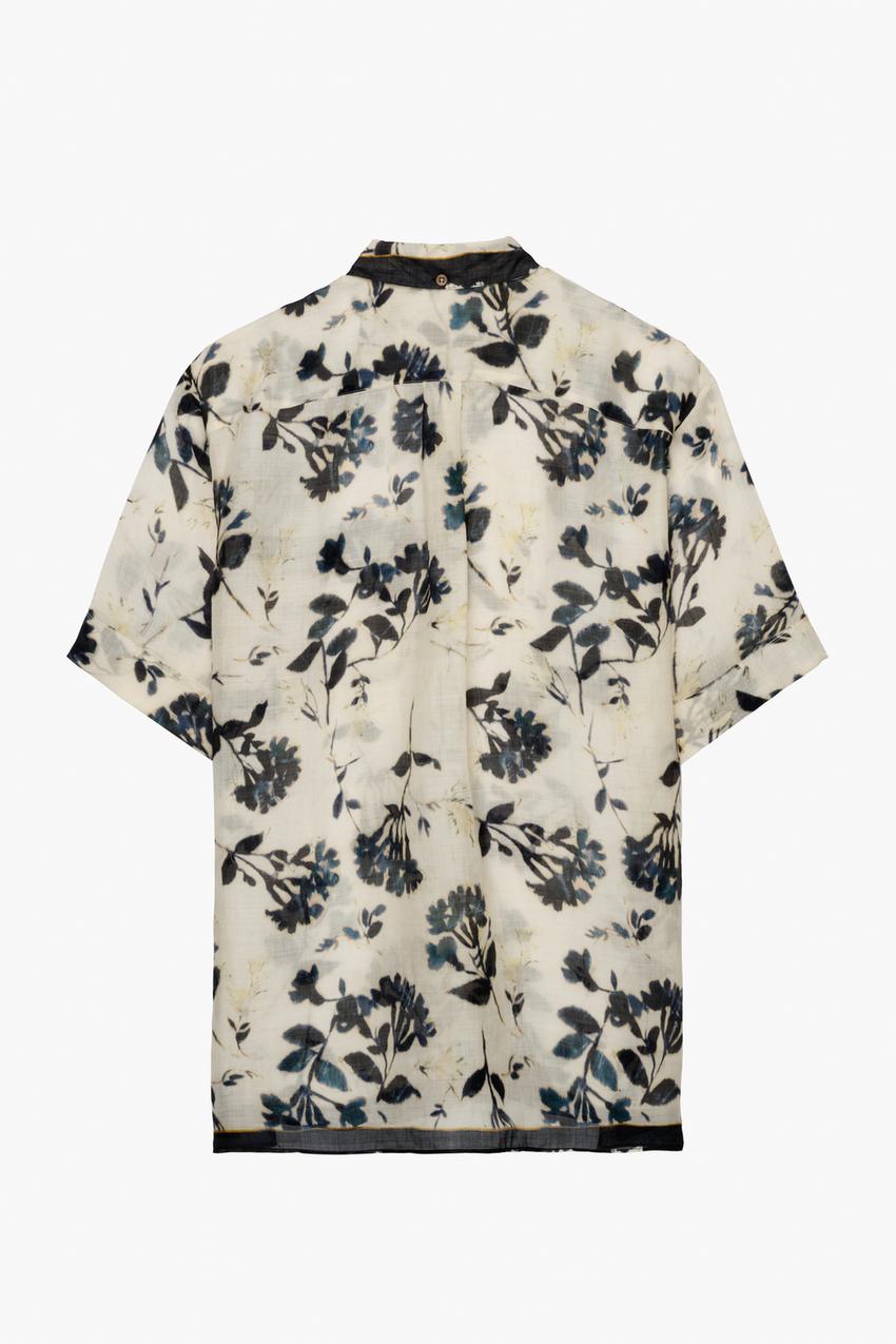 LIMITED EDITION FLORAL PRINT SHIRT - GREY