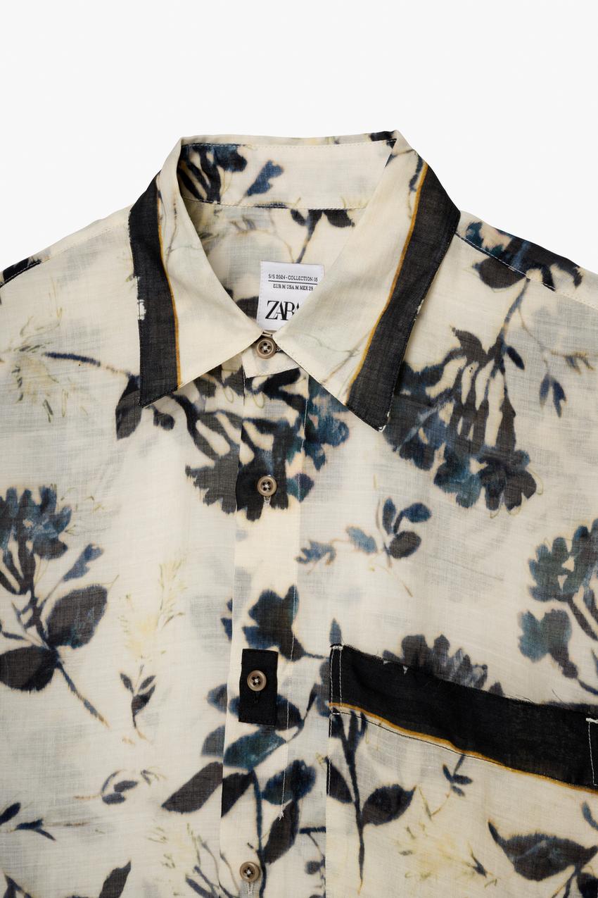 LIMITED EDITION FLORAL PRINT SHIRT - GREY