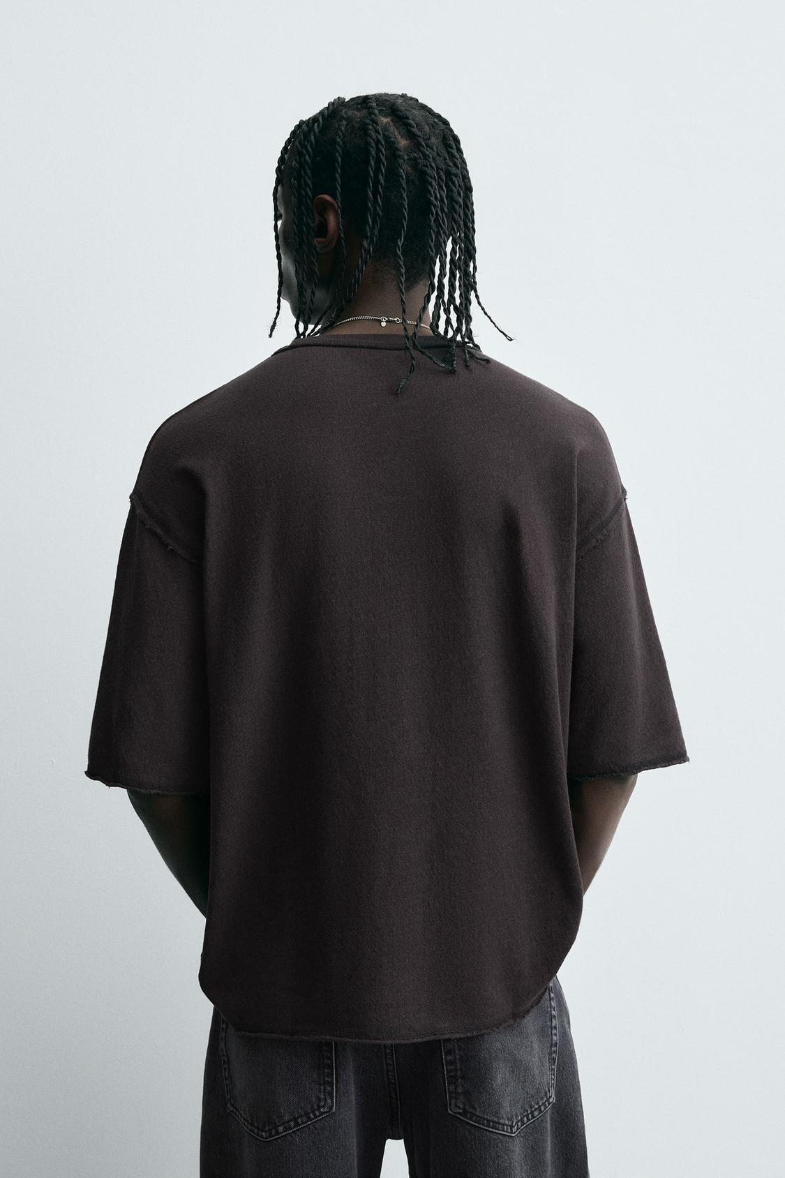 WASHED PRINTED KNIT T-SHIRT