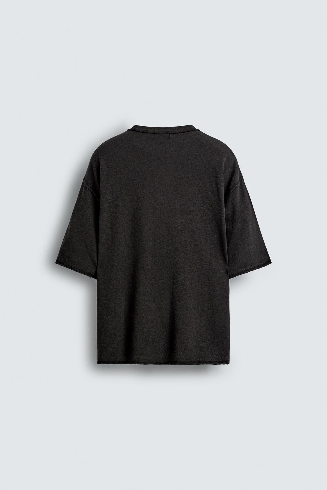 WASHED PRINTED KNIT T-SHIRT