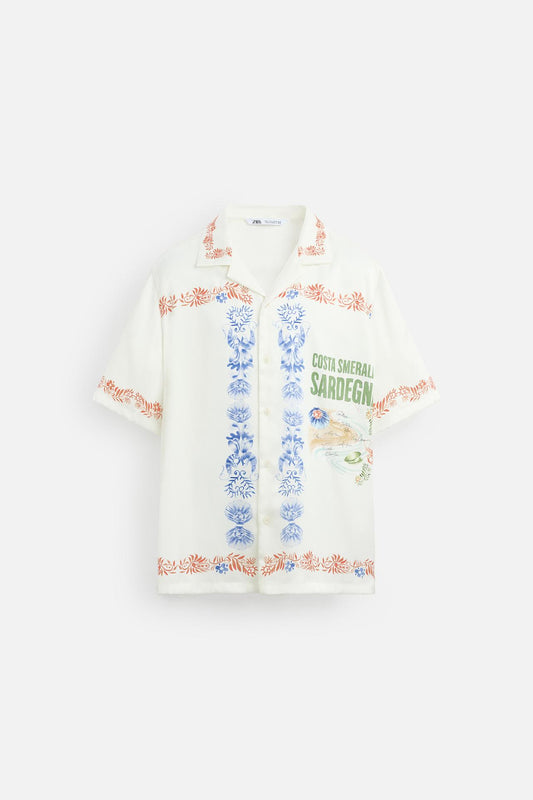 PRINTED SATIN SHIRT