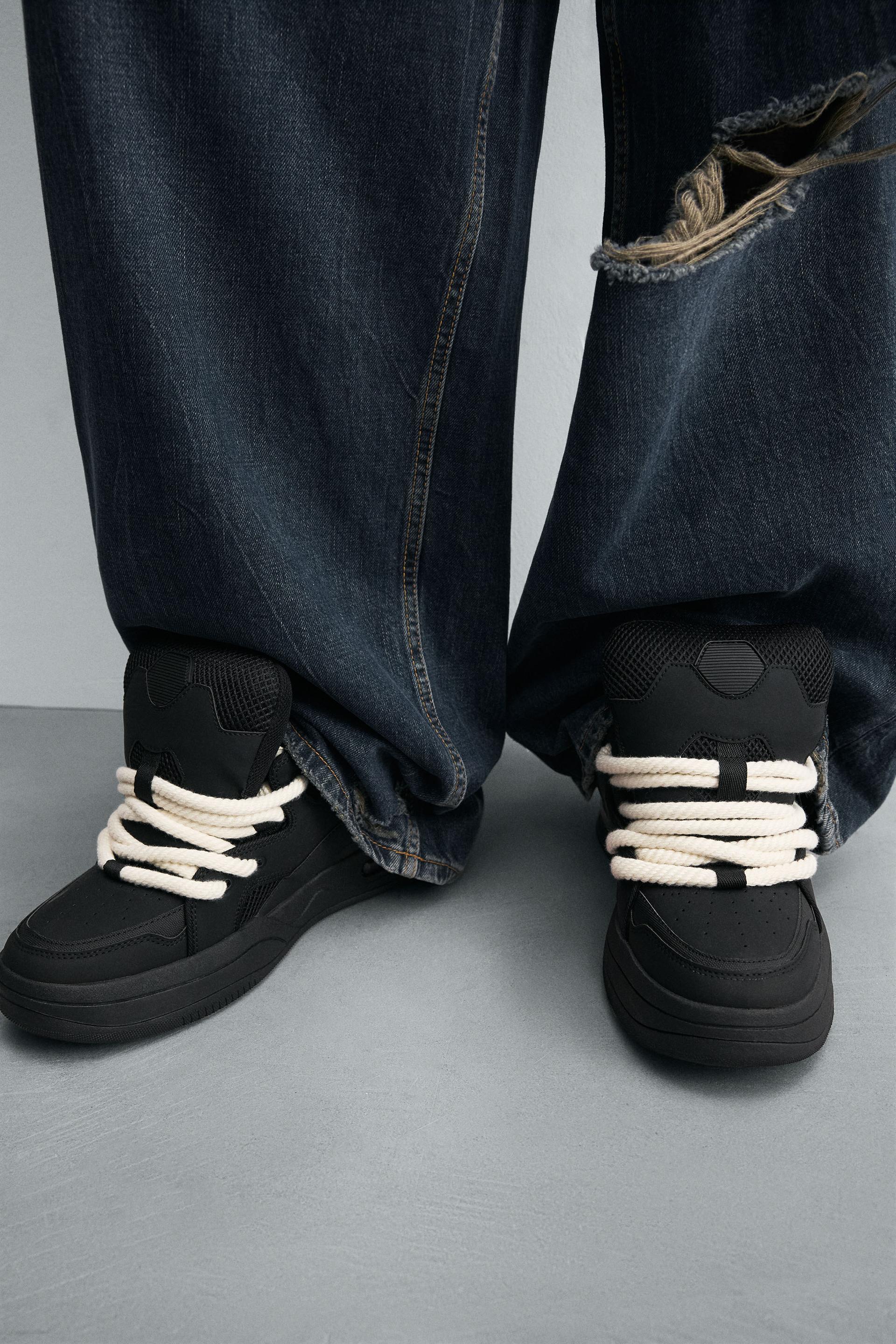 ROPE LACE SKATE SNEAKERS – URBAN TREND LUXURY