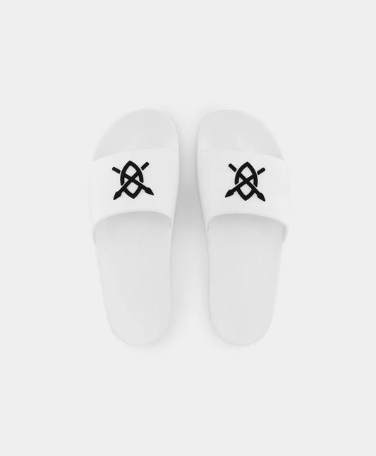 White Reslider Sandals