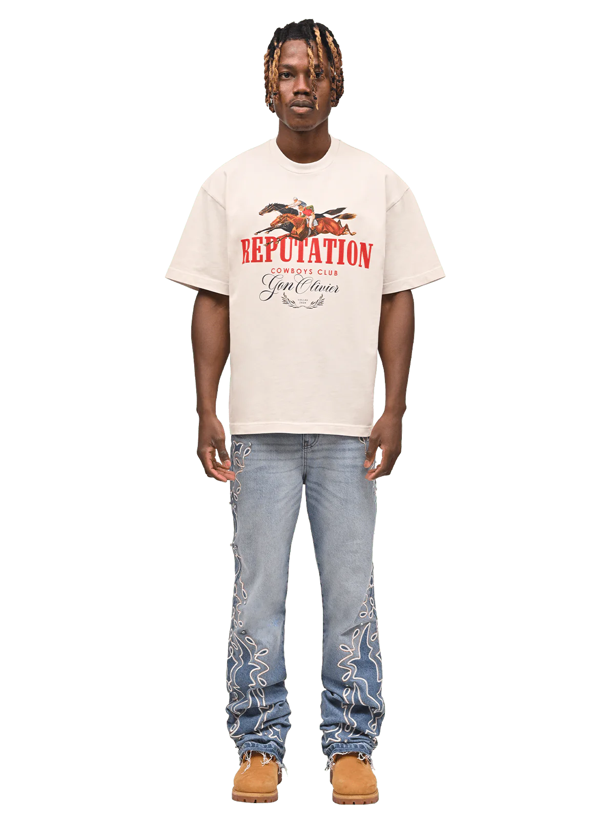 GonOlivier x Reputation Rodeo Tee - Cream