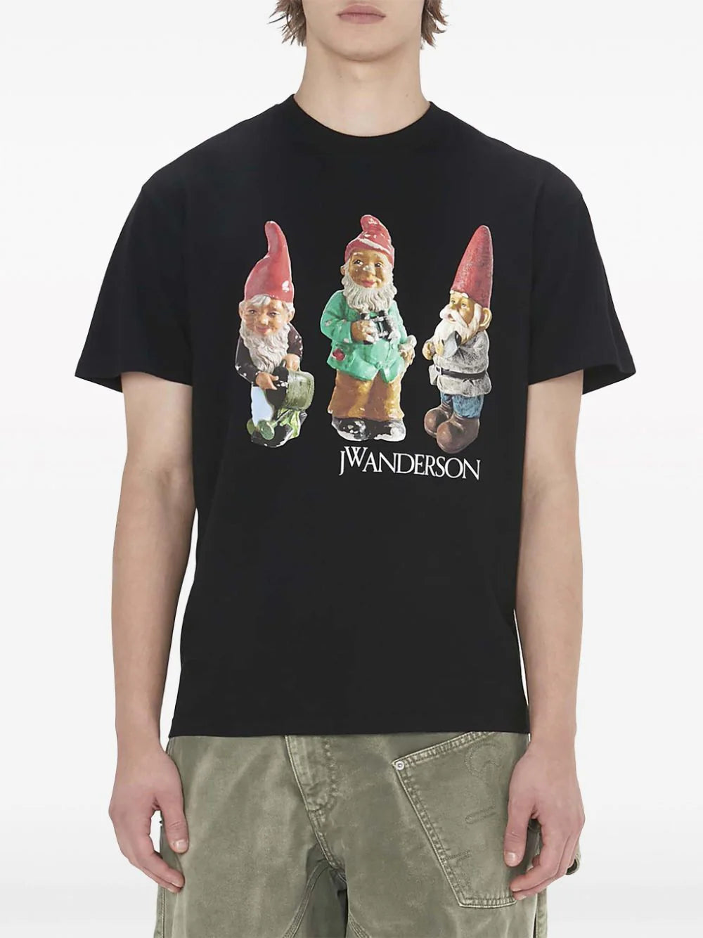 Gnome Trio-print cotton T-shirt