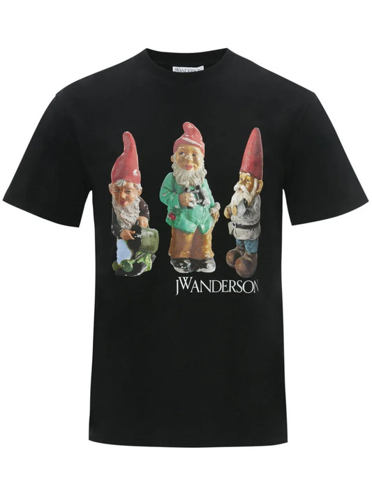 Gnome Trio-print cotton T-shirt