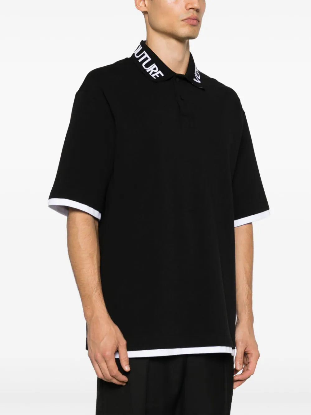 Black Intarsia Polo