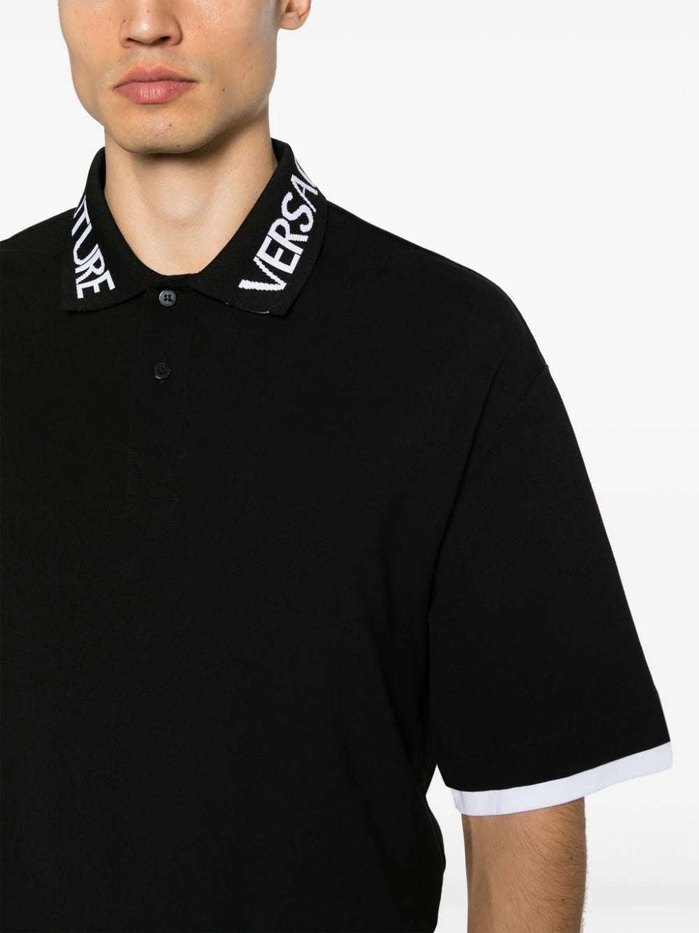 Black Intarsia Polo