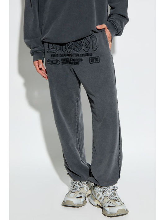 Black P-Marky-Raw Track Pants