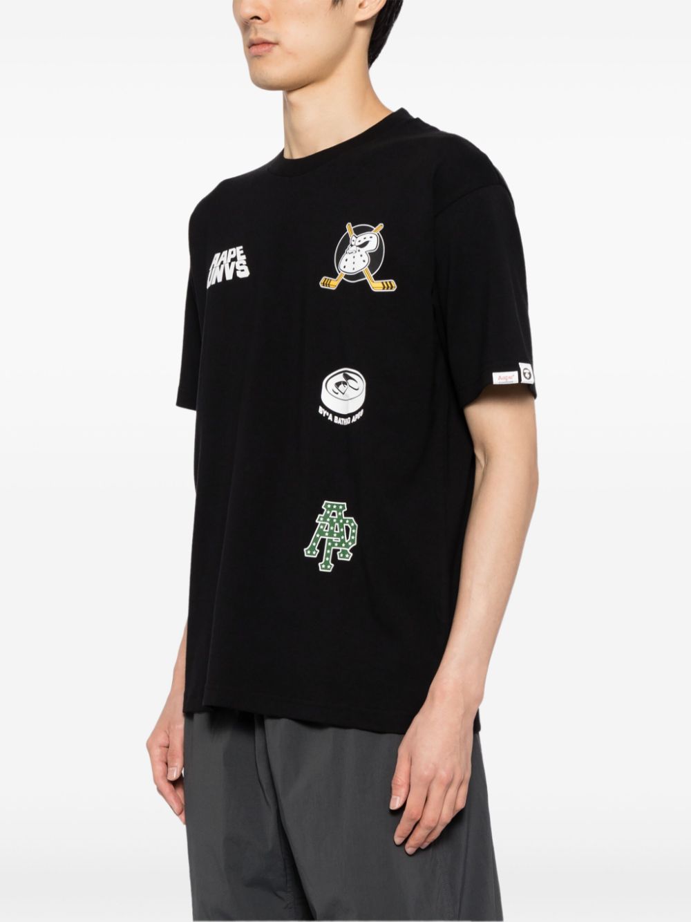 Moonface logo universe T-shirt - Black