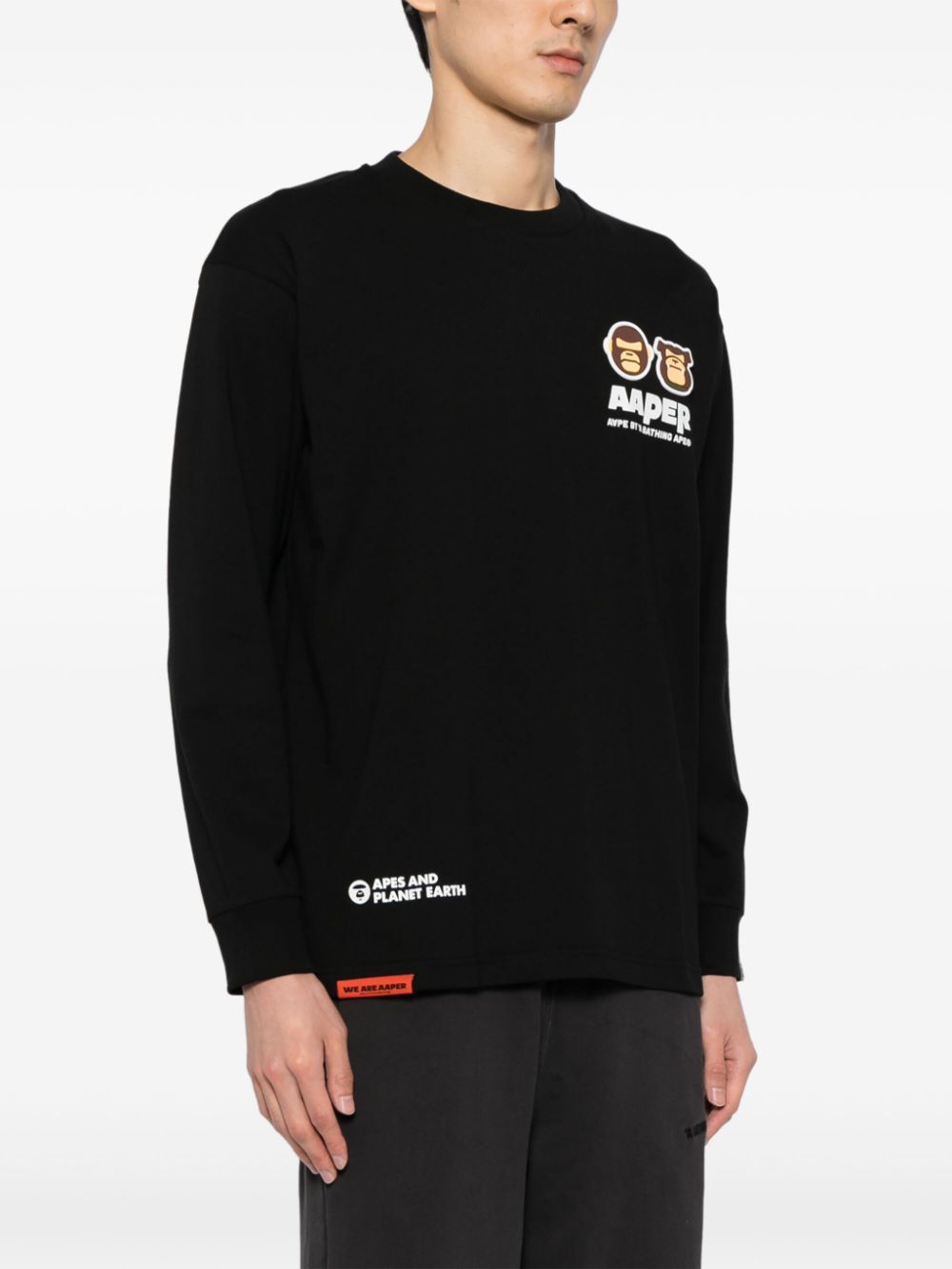 logo-patch long-sleeved T-shirt