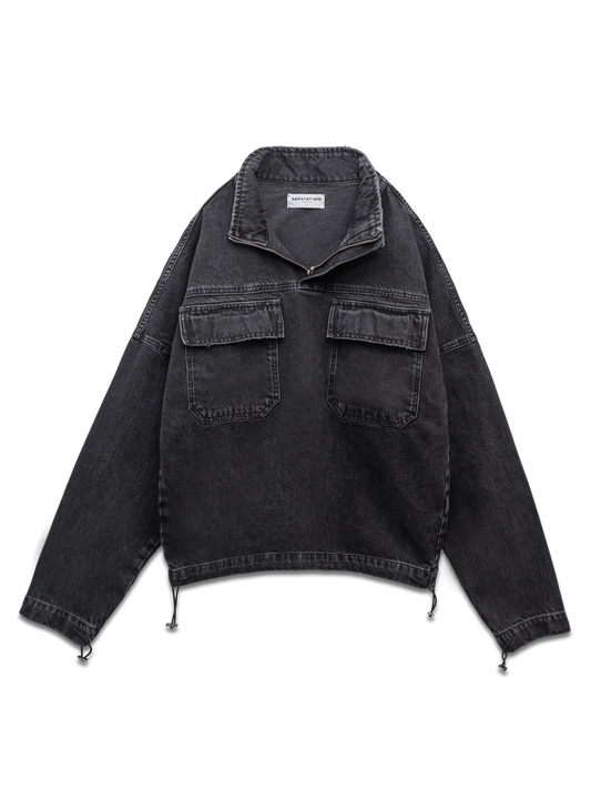 Denim Anorak - Black