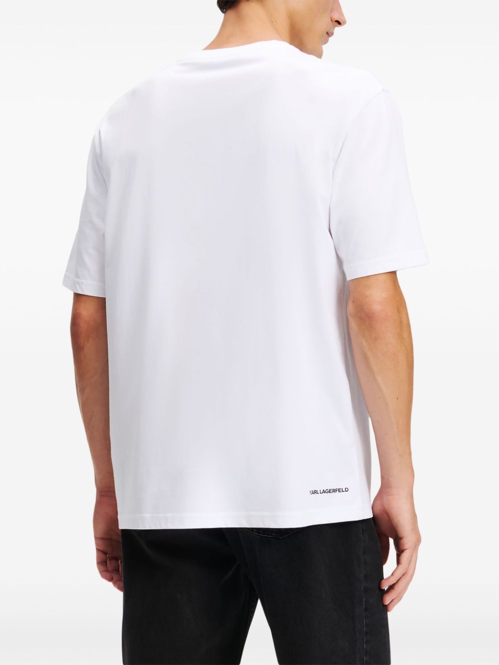 White Ikonik patch t-shirt