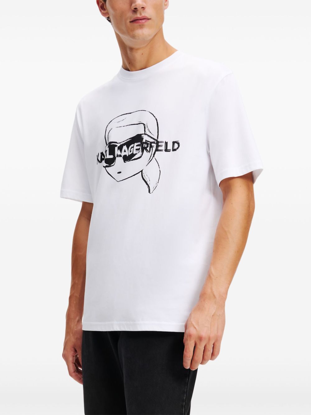 White Ikonik patch t-shirt