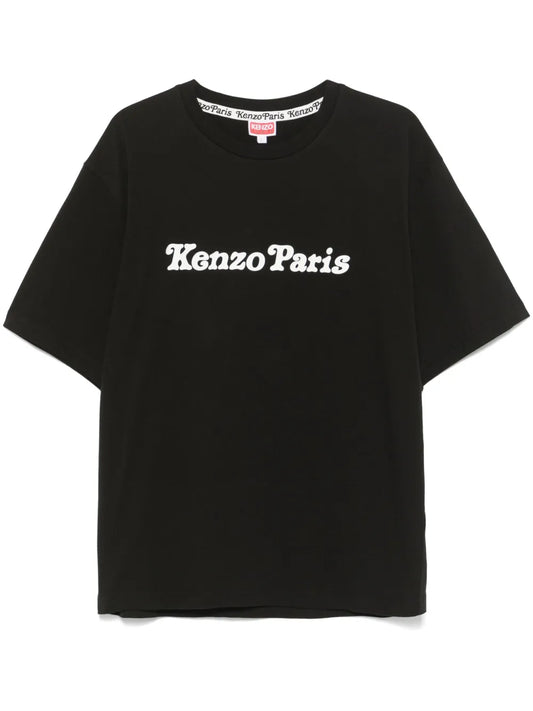 logo-print T-shirt - Black