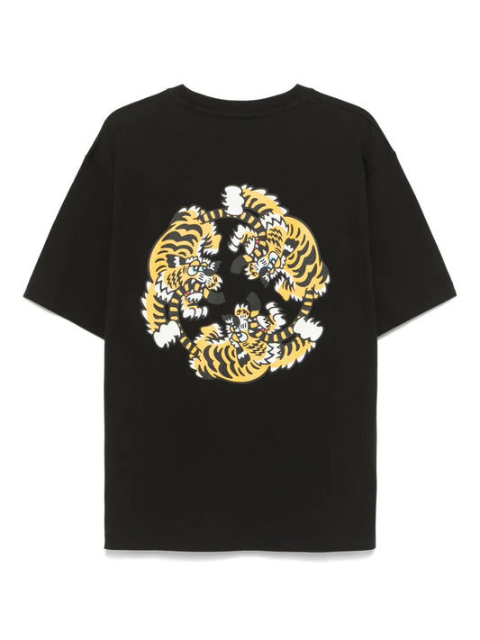 logo-print T-shirt - Black