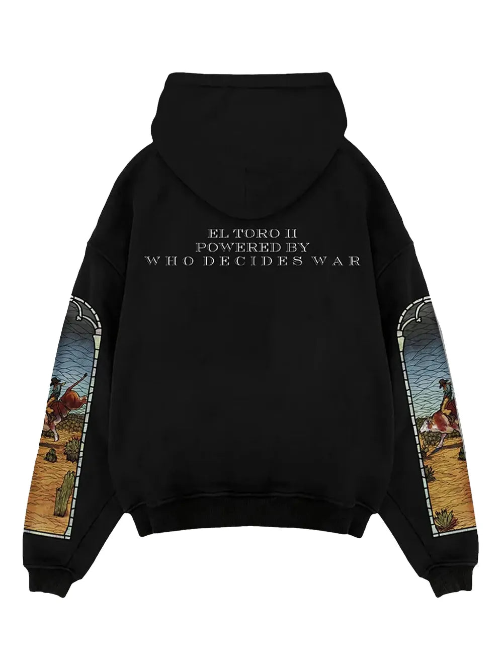Who Decides War x EST Gee Stained Glass "BLACK" hoodie