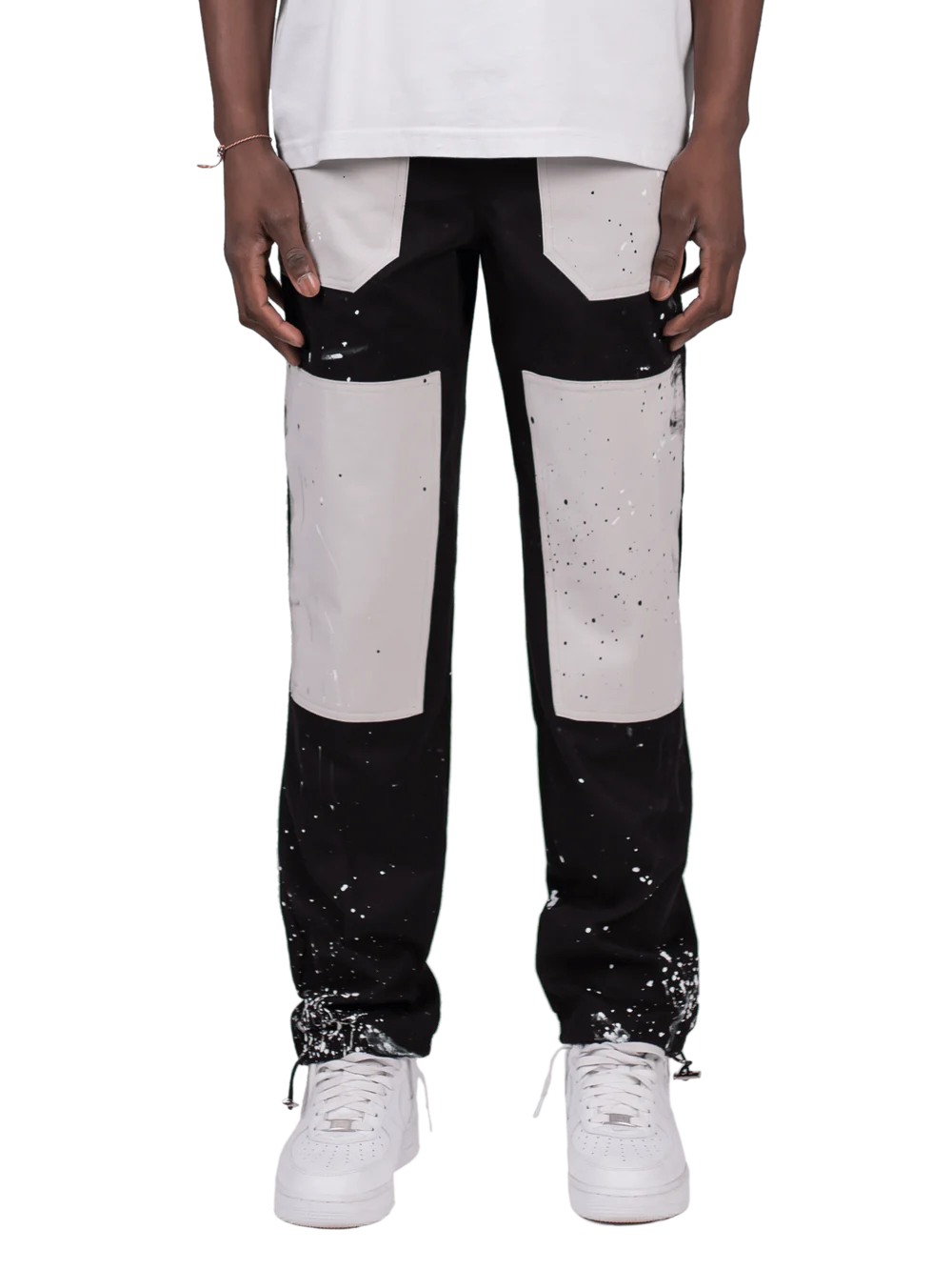 SPLATTER INDUSTRIAL PANTS - BLACK