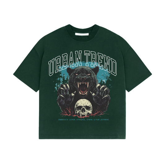 Claw Panther Embrace Heavyweight Tee - Green