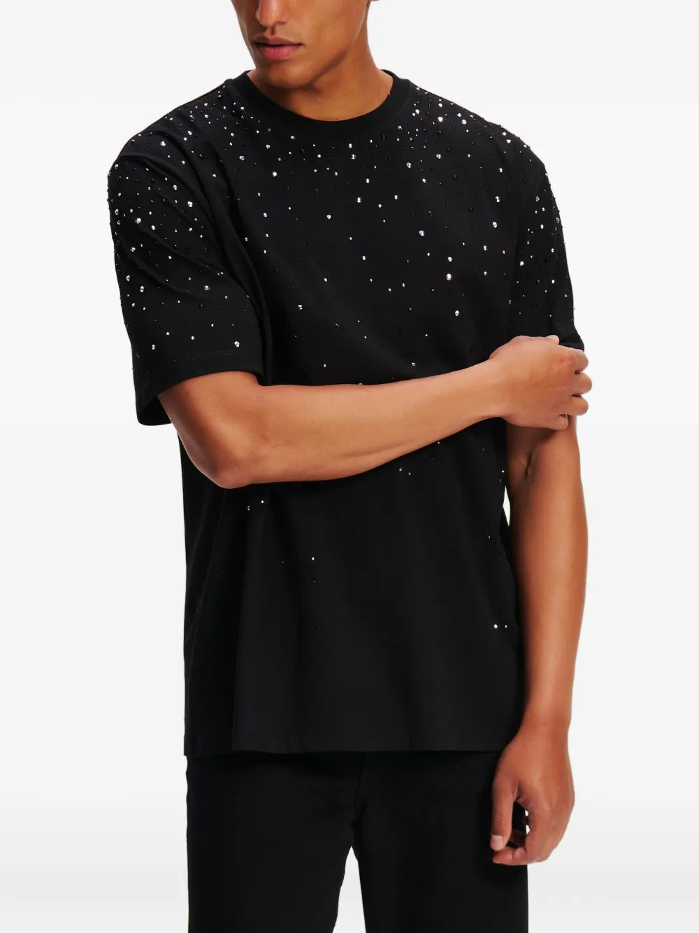 rhinestone-embellished T-shirt