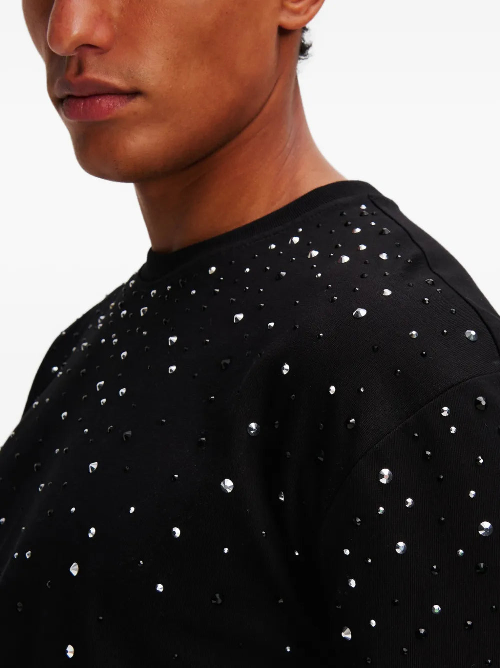 rhinestone-embellished T-shirt